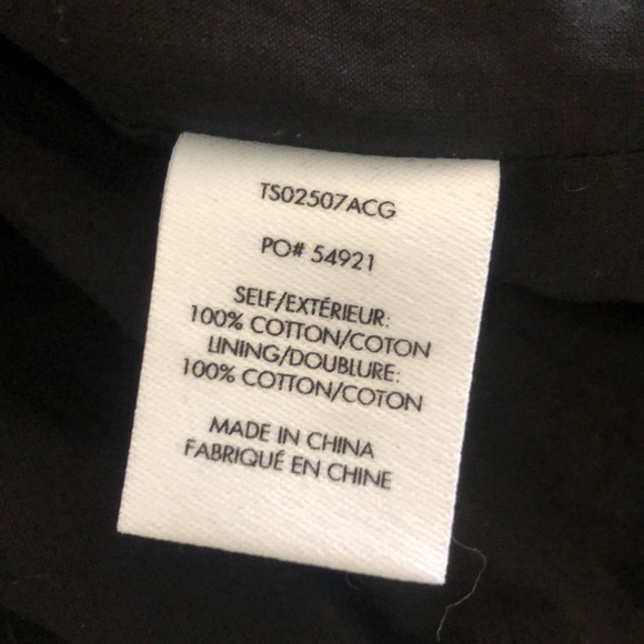 DEREK LAM 10 CROSBY Black Dress with White Embroidered Trim Size 2 - Picture 7 of 9